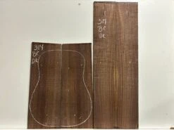East Indian Rosewood Dreadnought Guitar Back And Side Set - BC Grade #314