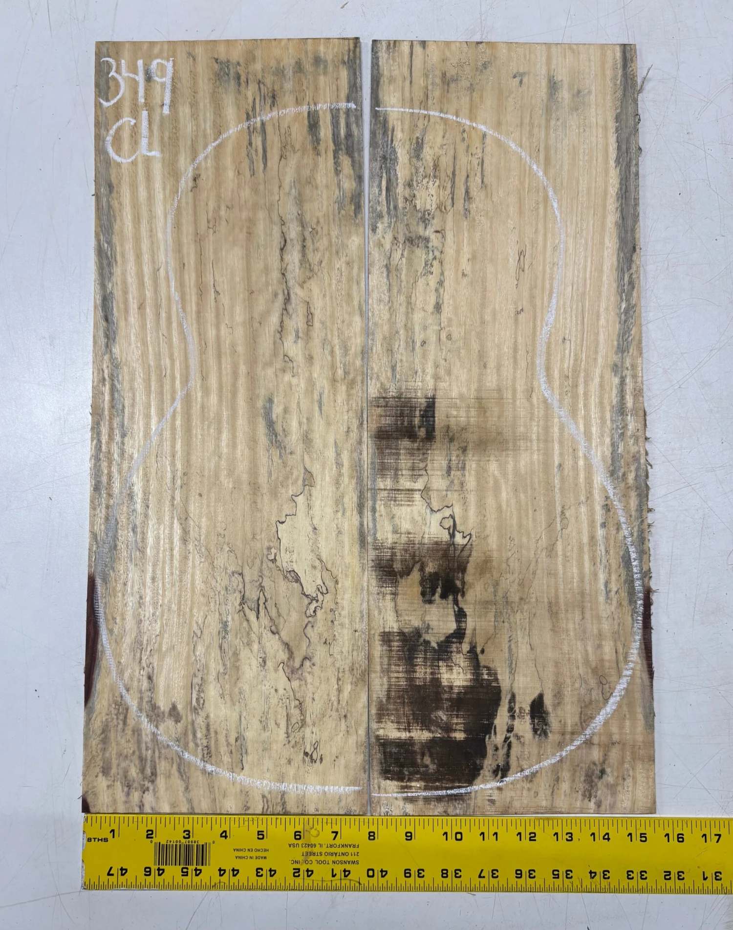 Spalted Tamarind Classical Guitar Back & Side Set #349 - Image 2