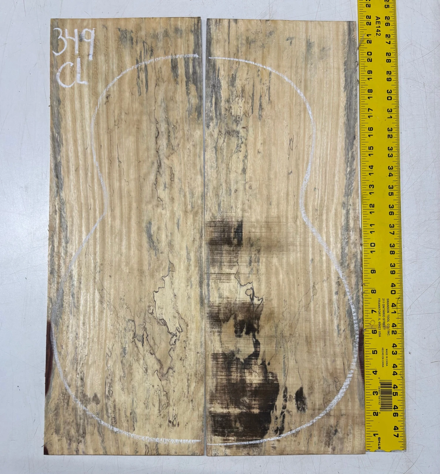 Spalted Tamarind Classical Guitar Back & Side Set #349 - Image 3