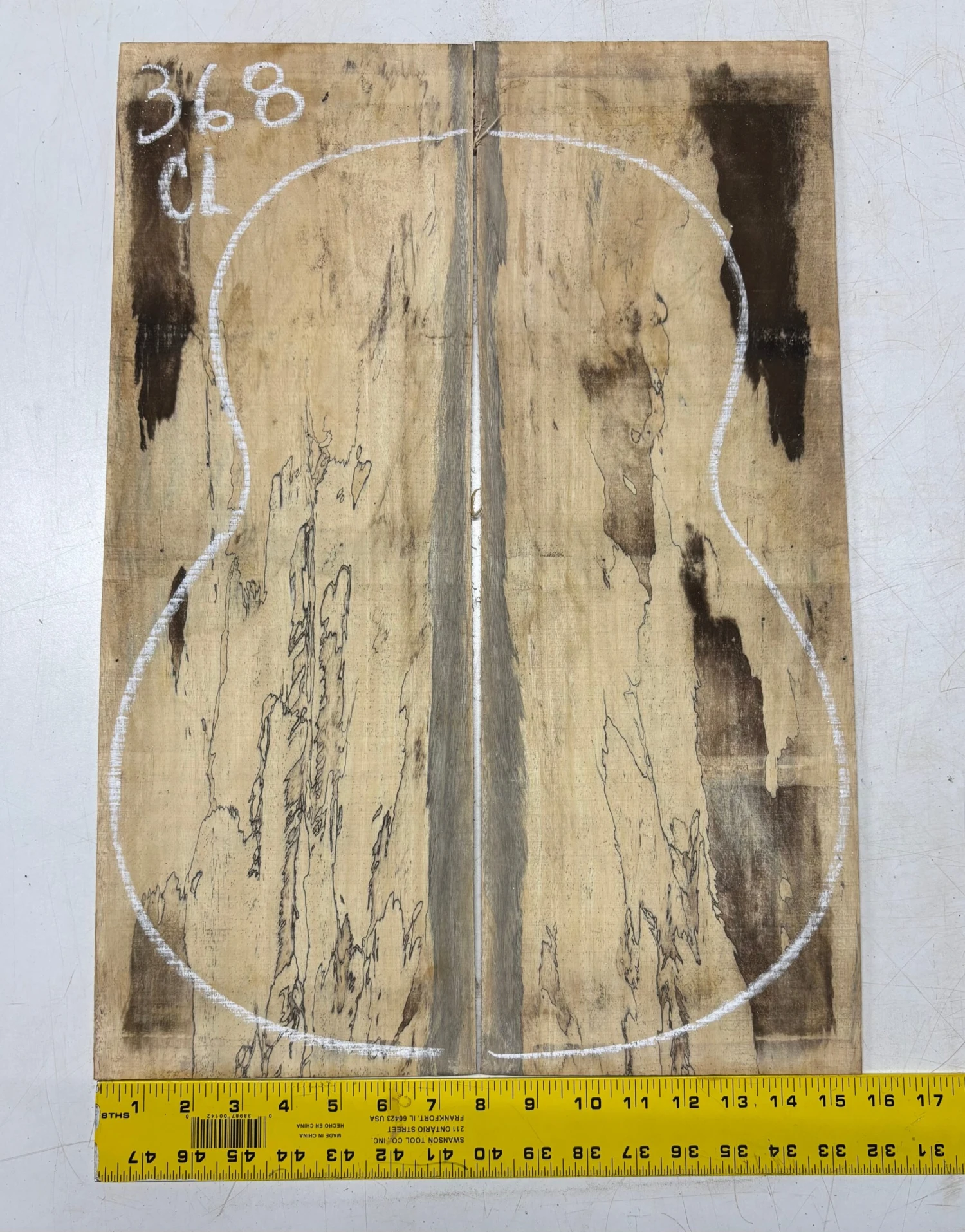 Spalted Tamarind Classical Guitar Back & Side Set #368 - Image 2