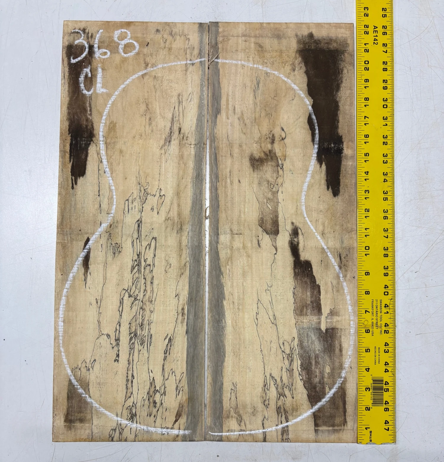 Spalted Tamarind Classical Guitar Back & Side Set #368 - Image 3