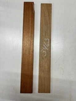 2 Pack, 2 Species White Oak & African Mahogany, Fingerboards BlanksWhite Oak – 24"x 3"x 3/8" Mahogany – 24"x 3"x 5/8"#3463