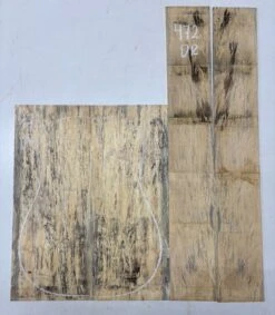 Spalted Tamarind Dreadnought Guitar Back & Side Set #472
