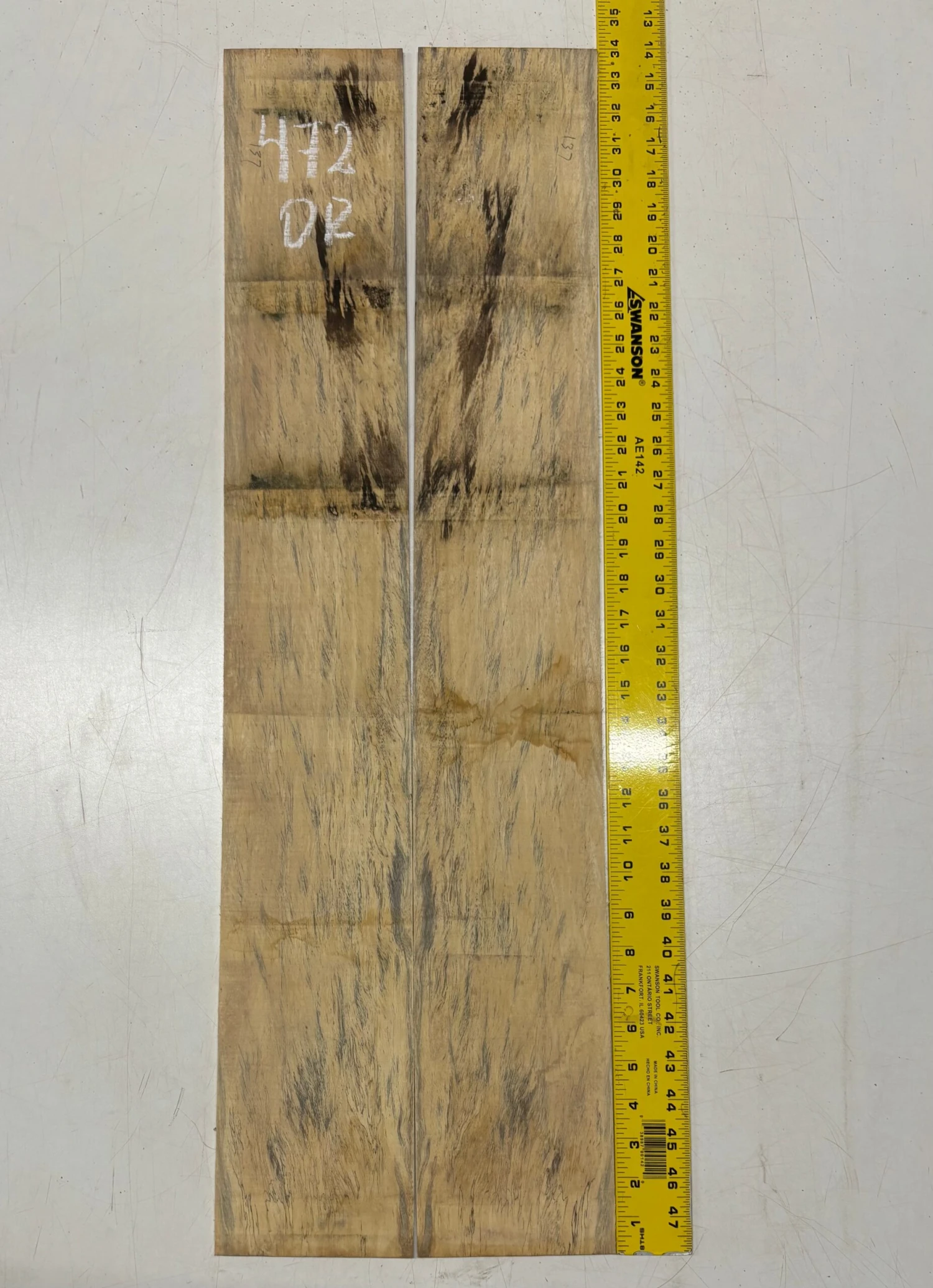 Spalted Tamarind Dreadnought Guitar Back & Side Set #472 - Image 6