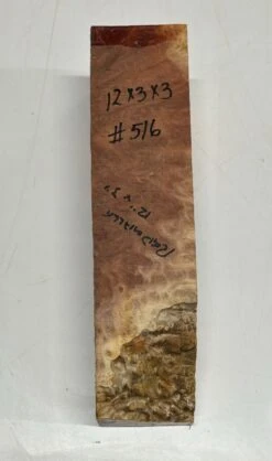 Australian Red Mallee Pepper Mill Blank 12" X 3" X 3" #516