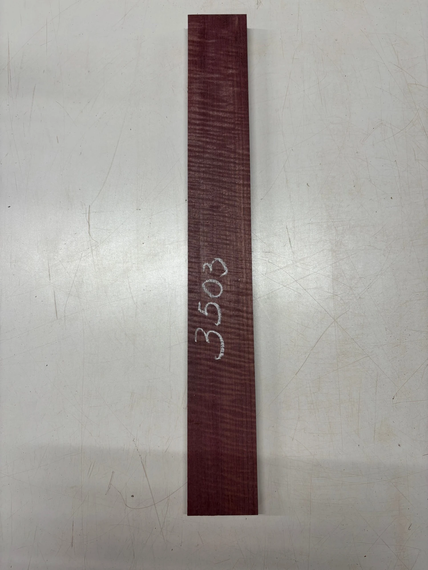1 Piece, Flame Purpleheart Guitar Neck Blank – 24" X 3" X 7/8" #3503