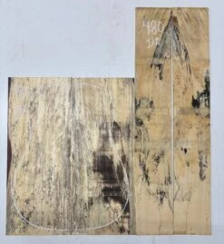 Spalted Tamarind Dreadnought Guitar Back & Side Set #480