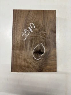 1 Piece, Figured Black Walnut Lumber Board Blank – 13-7/8" X 9-3/4" X 2-3/4"#3510