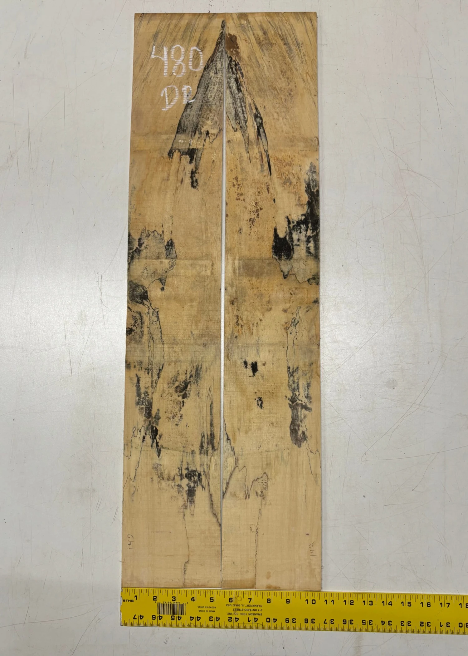 Spalted Tamarind Dreadnought Guitar Back & Side Set #480 - Image 5