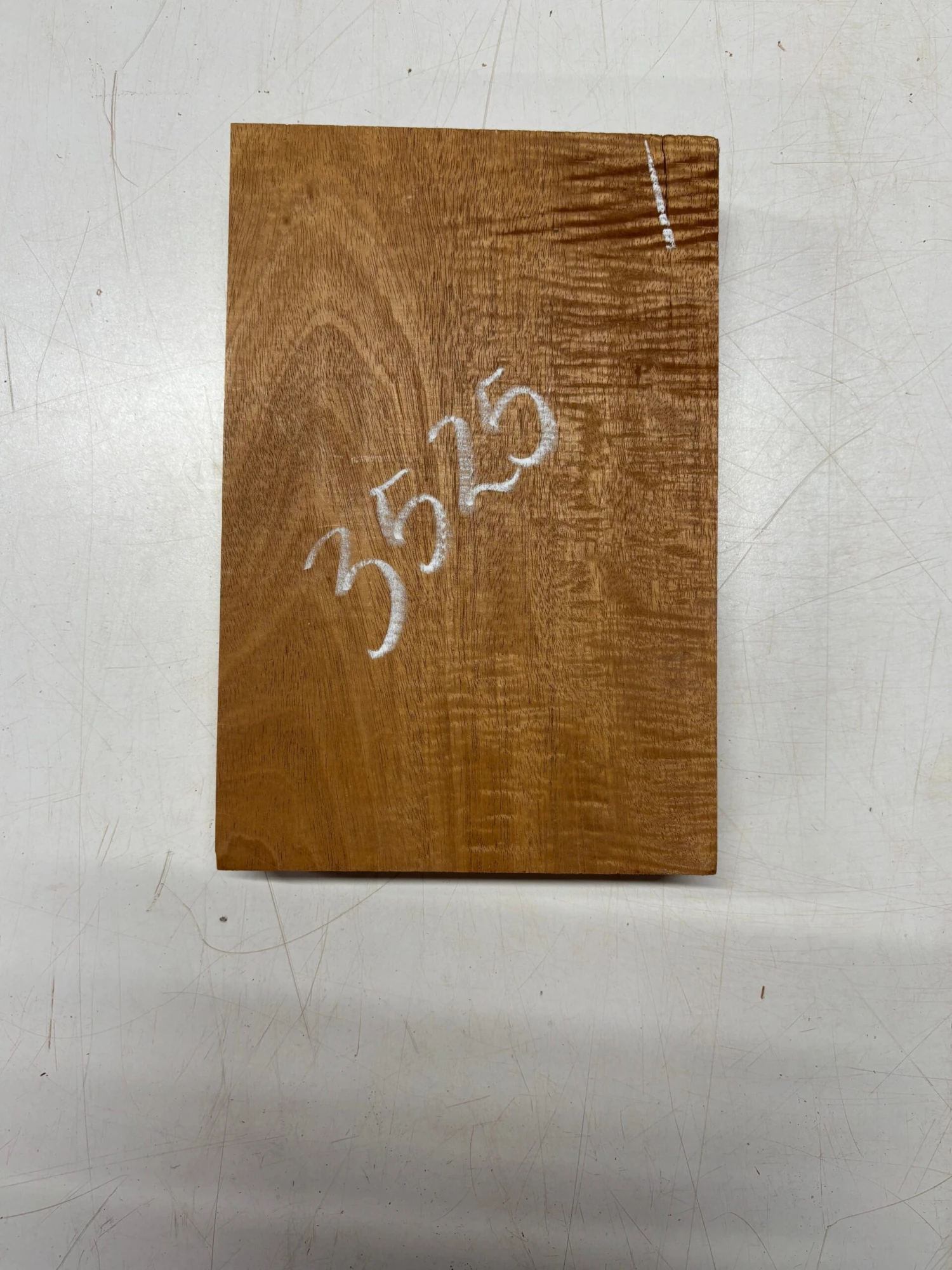 1 Piece, Curly Flame Honduras Mahogany, Lumber Board Blank – 11" X 7-1/4" X 1-3/4"– #3525