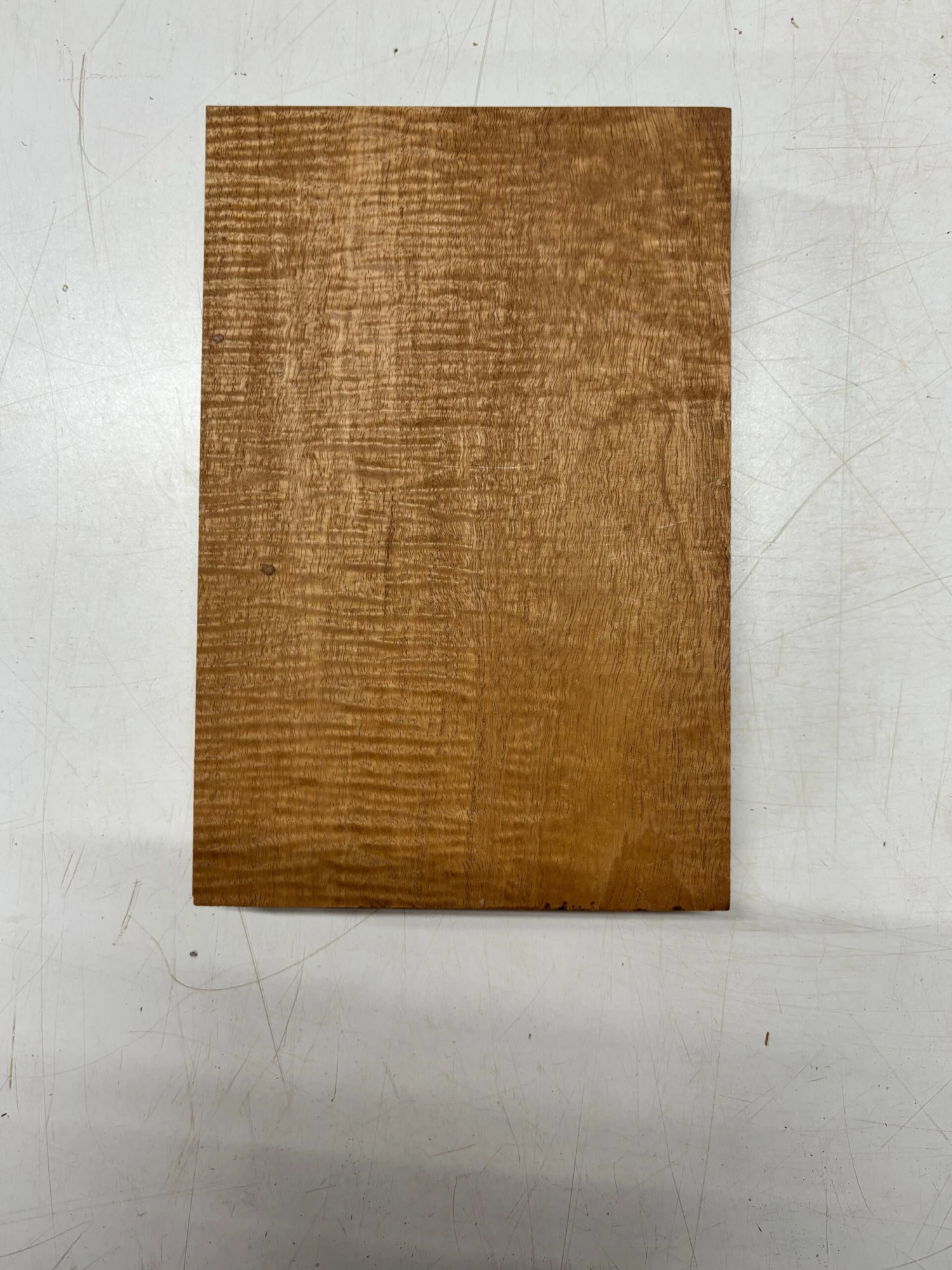 1 Piece, Curly Flame Honduras Mahogany, Lumber Board Blank – 11" X 7-1/4" X 1-3/4"– #3525 - Image 2