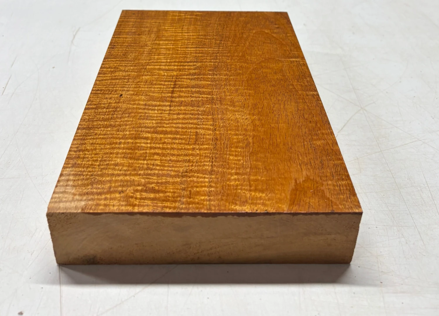 1 Piece, Curly Flame Honduras Mahogany, Lumber Board Blank – 11" X 7-1/4" X 1-3/4"– #3525 - Image 3