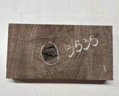 1 Piece, Figured Black Walnut Lumber Board Blank – 8" X 15" X 2-1/2"#3535