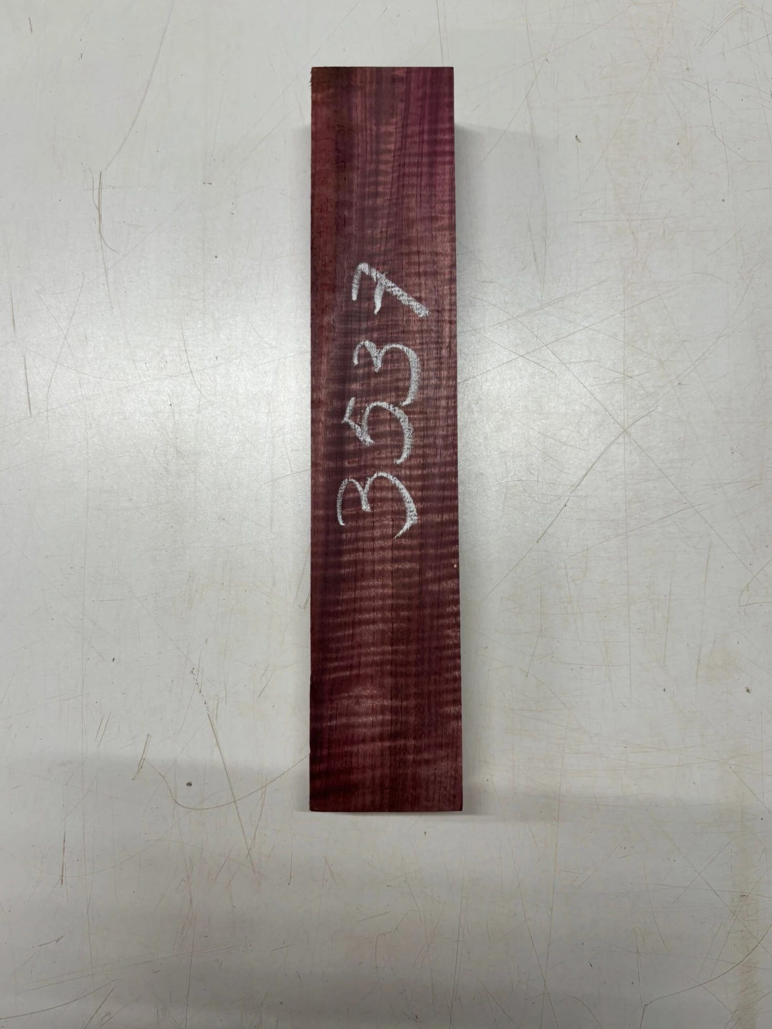 1 Piece, Flame Purpleheart Lumber Board Blank – 15" X 3" X 1-7/8"#3537 - Image 2