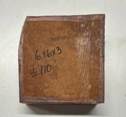 Australian Red Mallee Burl Wood Bowl Blank, 6" X 6" X 3" | #110