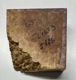 Australian Red Mallee Burl Wood Bowl Blank, 6" X 6" X 3" | #116