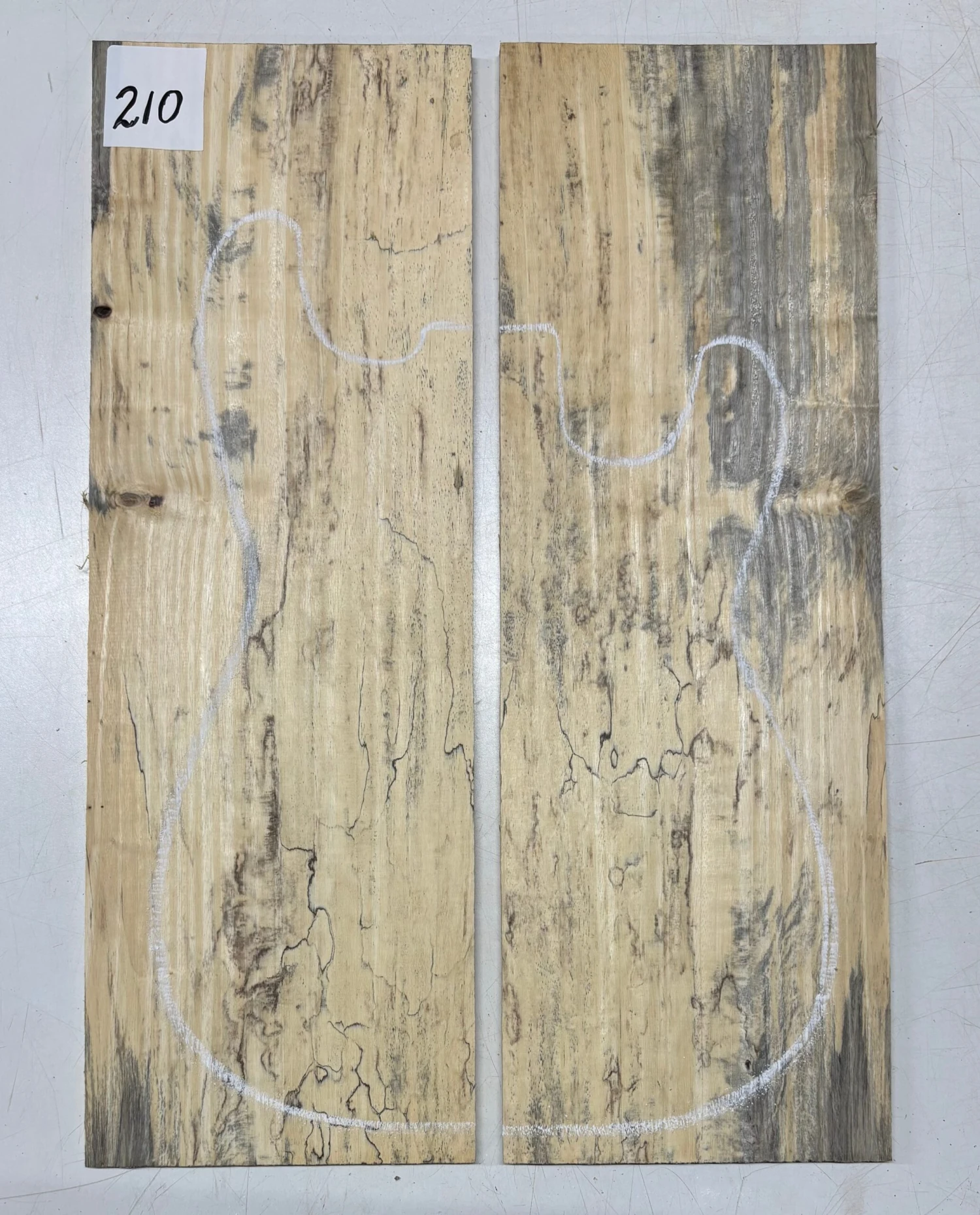 Spalted Tamarind Guitar Drop Top 22-1/4" X 7-1/4" X 3/8" #210 - Image 2