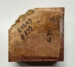 Australian Red Mallee Burl Wood Bowl Blank, 6" X 6" X 3" | #135
