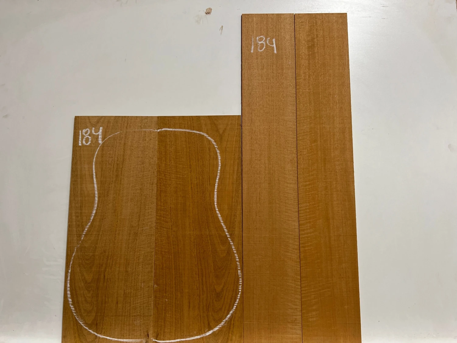 Flame Genuine Mahogany Classical Guitar Back & Side Set #184