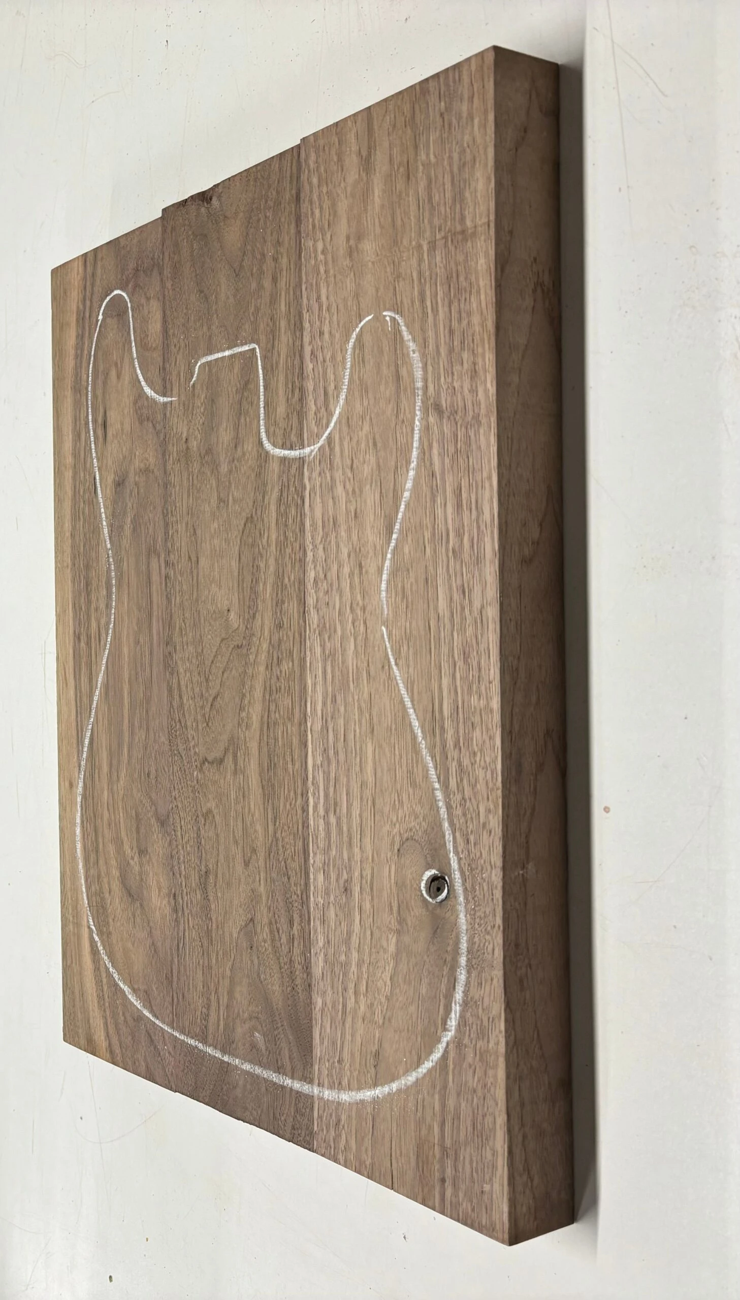 Black Walnut Guitar Body Blank - 21" X 14-1/2" X 1-3/4", 13 Lbs (3 Pcs Glued) #708 - Image 5