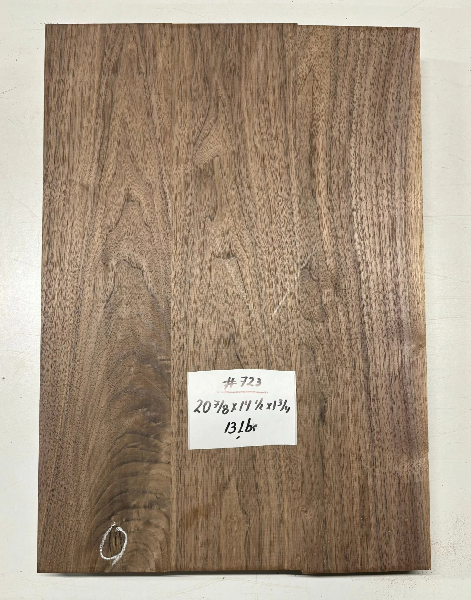 Black Walnut Guitar Body Blank - 20-7/8" X 14-1/2" X 1-3/4", 13 Lbs (3 Pcs Glued) #723 - Image 6