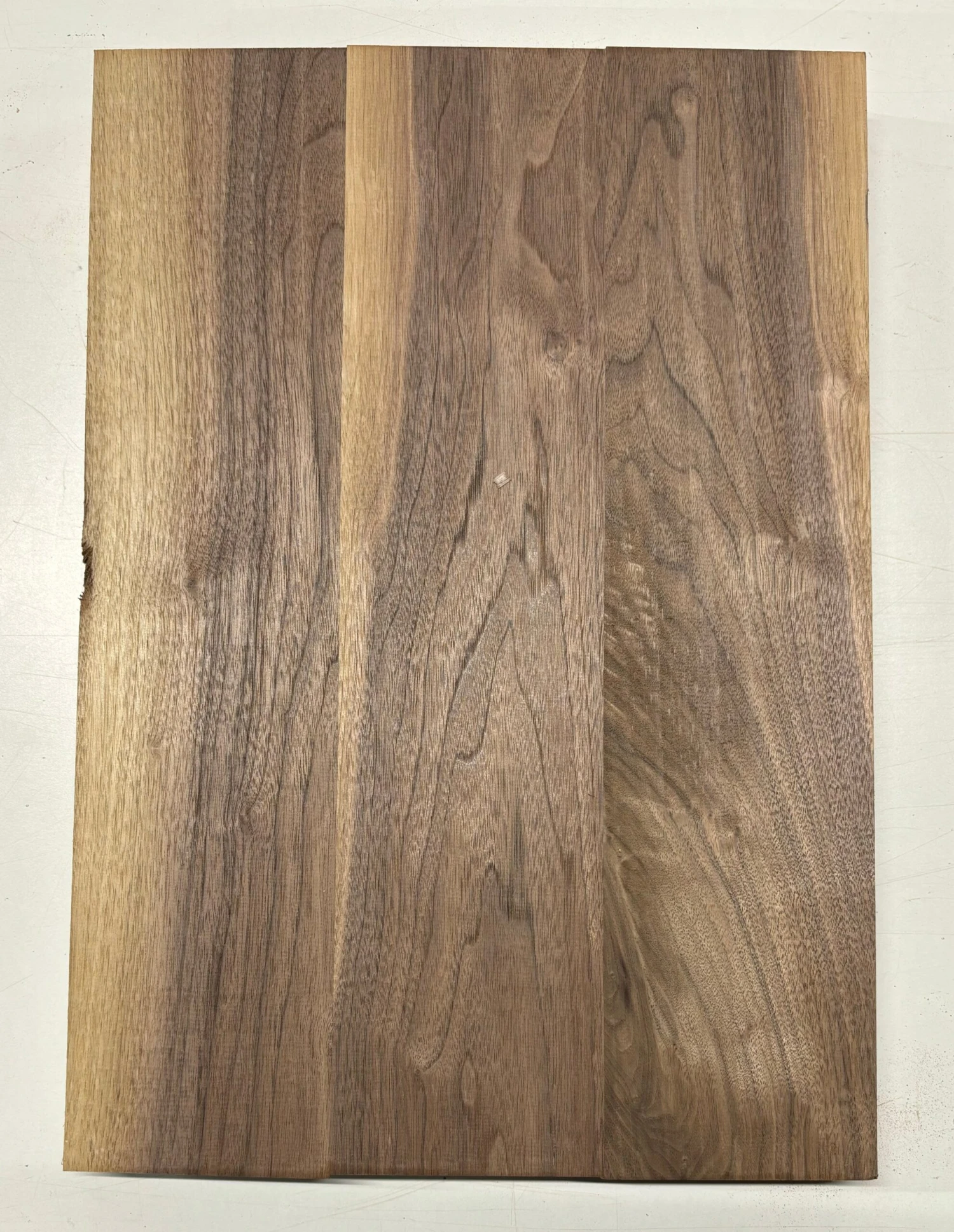 Black Walnut Guitar Body Blank - 20-7/8" X 14-1/2" X 1-3/4", 13 Lbs (3 Pcs Glued) #723 - Image 9