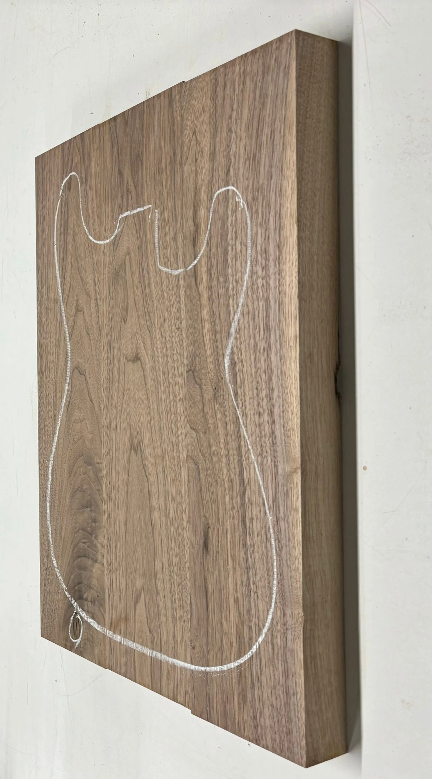 Black Walnut Guitar Body Blank - 20-7/8" X 14-1/2" X 1-3/4", 13 Lbs (3 Pcs Glued) #723 - Image 4