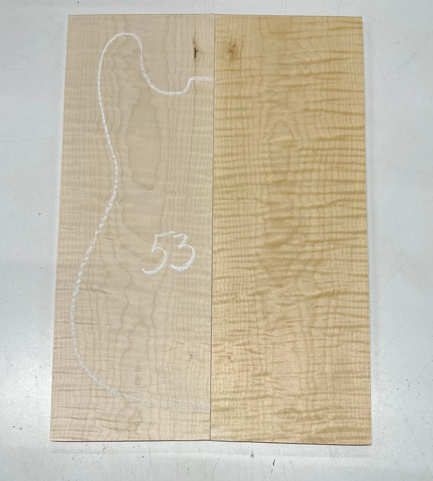 Quilted Flame Maple Bookmatched Guitar Drop Top Set - 20-7/8" X 7-1/4" X 3/8" #53 - Image 4