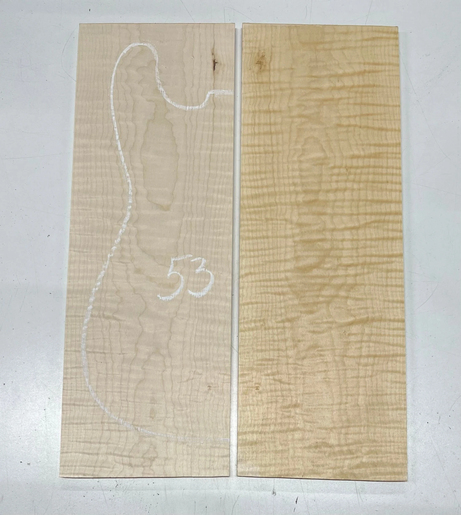 Quilted Flame Maple Bookmatched Guitar Drop Top Set - 20-7/8" X 7-1/4" X 3/8" #53 - Image 5