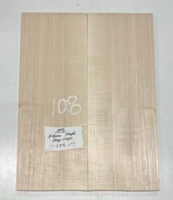 Flame Hard Maple Bookmatched Guitar Drop Top Set - 20" X 7-1/2" X 3/8" #108