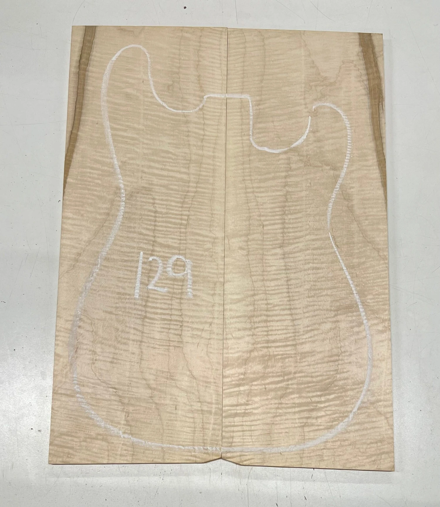 Flame Hard Maple Bookmatched Guitar Drop Top Set - 20" X 7-1/8" X 3/8" #129 - Image 3