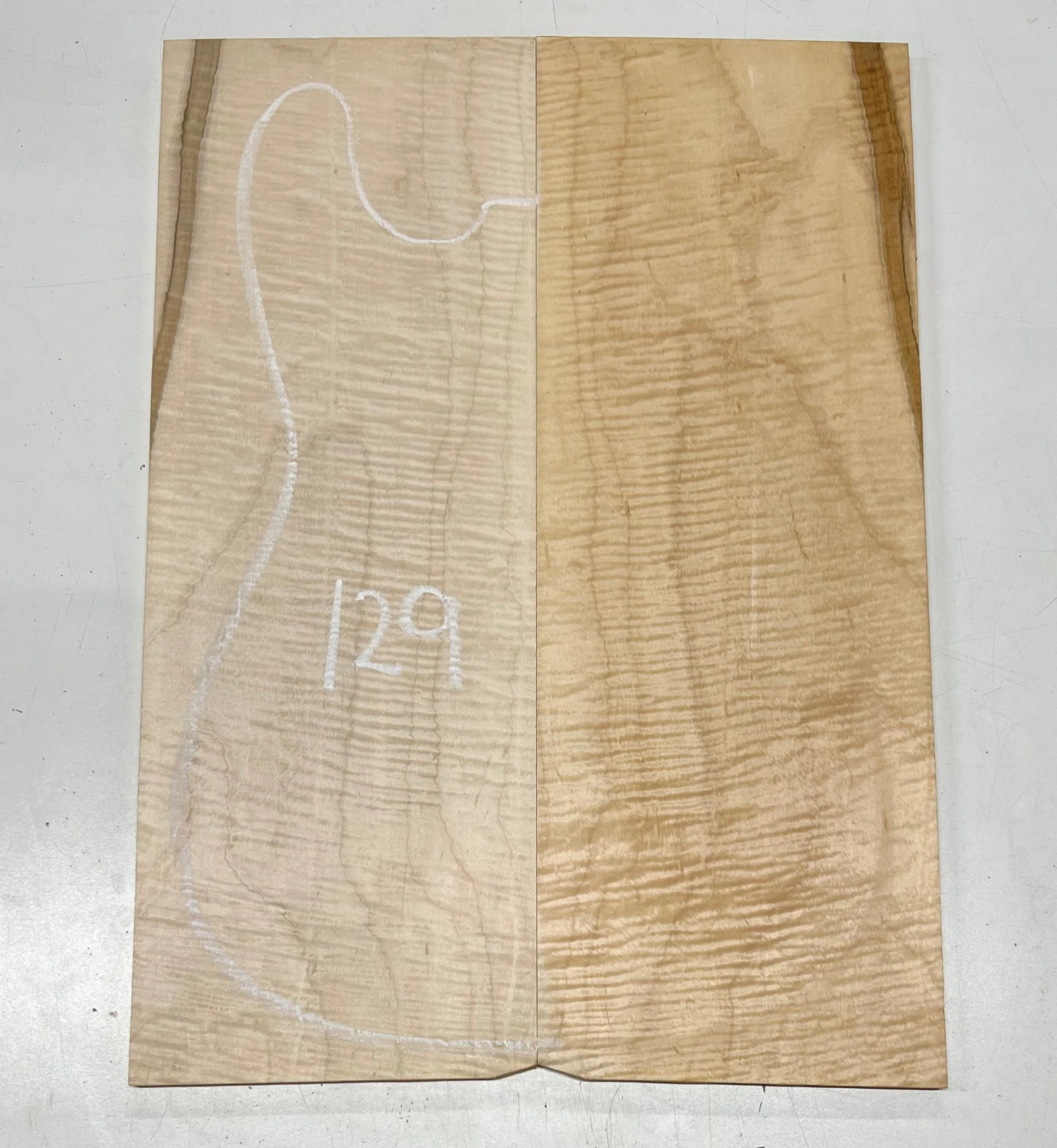 Flame Hard Maple Bookmatched Guitar Drop Top Set - 20" X 7-1/8" X 3/8" #129 - Image 4