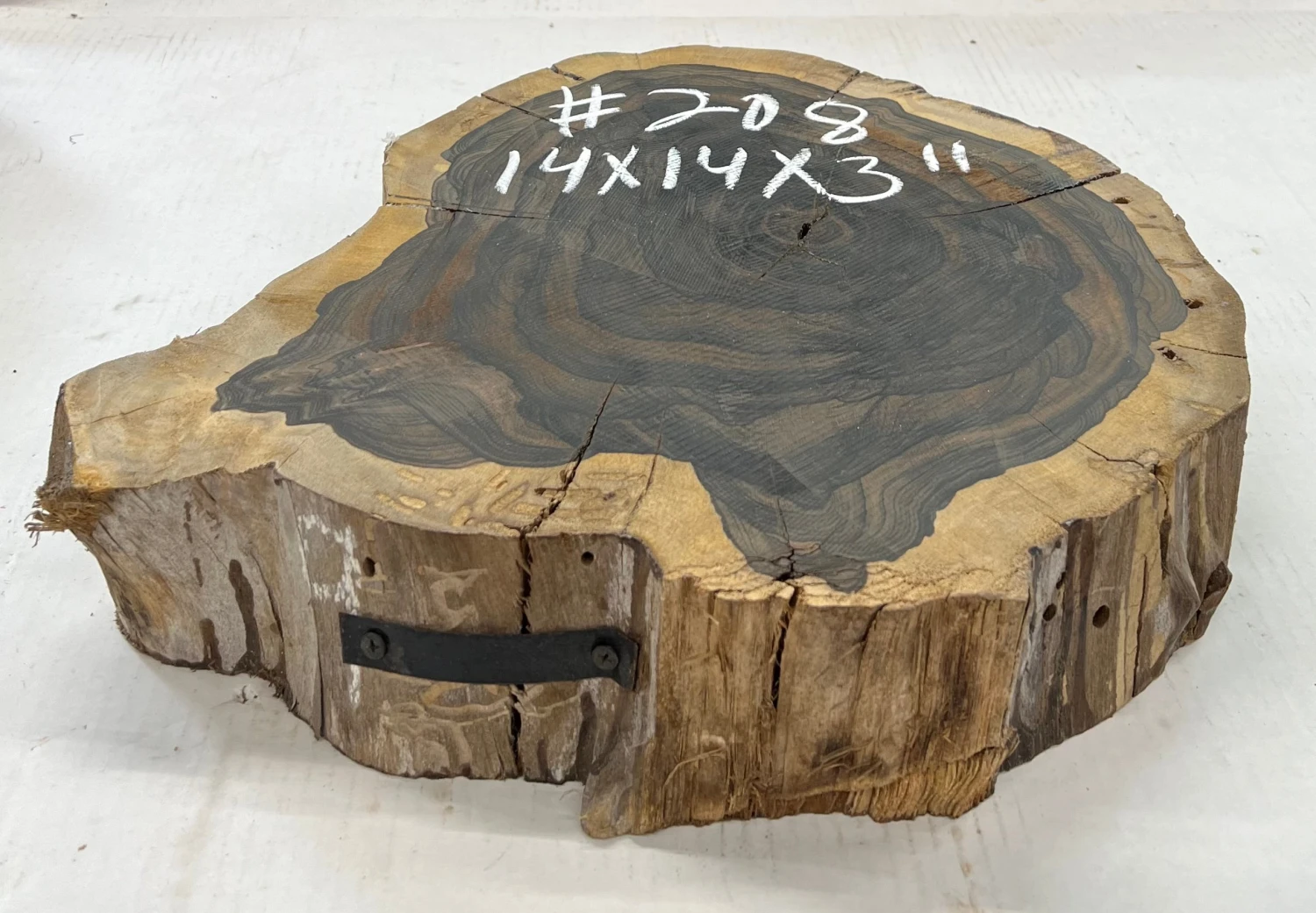 Ziricote Live Edge Slab/Cookies - 14"x 14"x 3" #208 - Image 2