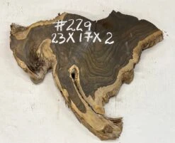 Ziricote Live Edge Slab/Cookies - 23"x 17"x 2" #229