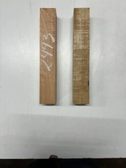 2 Pack, 2 Species White Limba + Spanish Cedar Turning Wood Blank | Spanish Cedar - 12"x 2" X2" White Limba 12"x 2"x 1-7/8" #2443