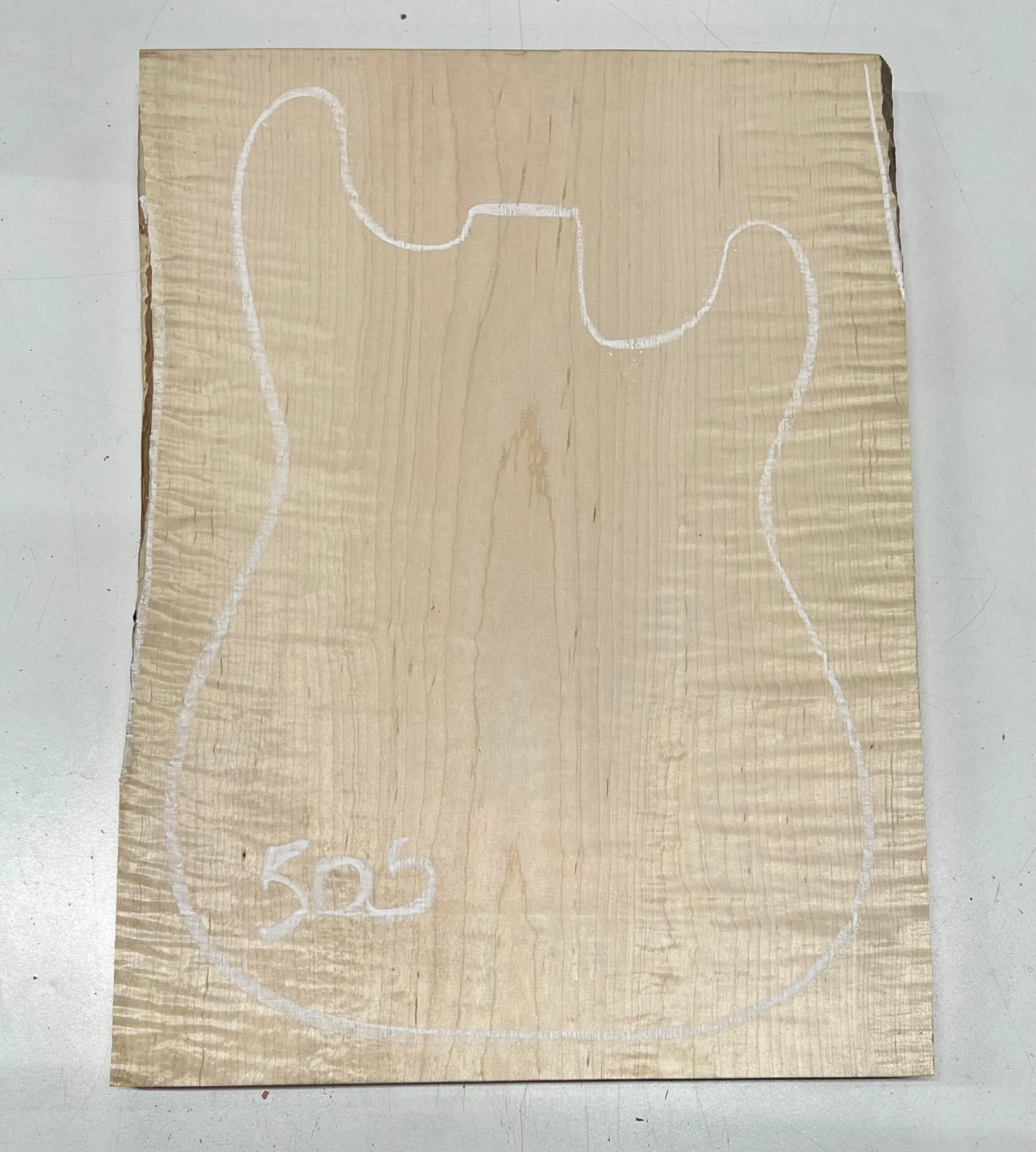 Flame Maple Guitar Carved Top ( Single Piece) 20" X 14-1/2" X 1" #505 - Image 3