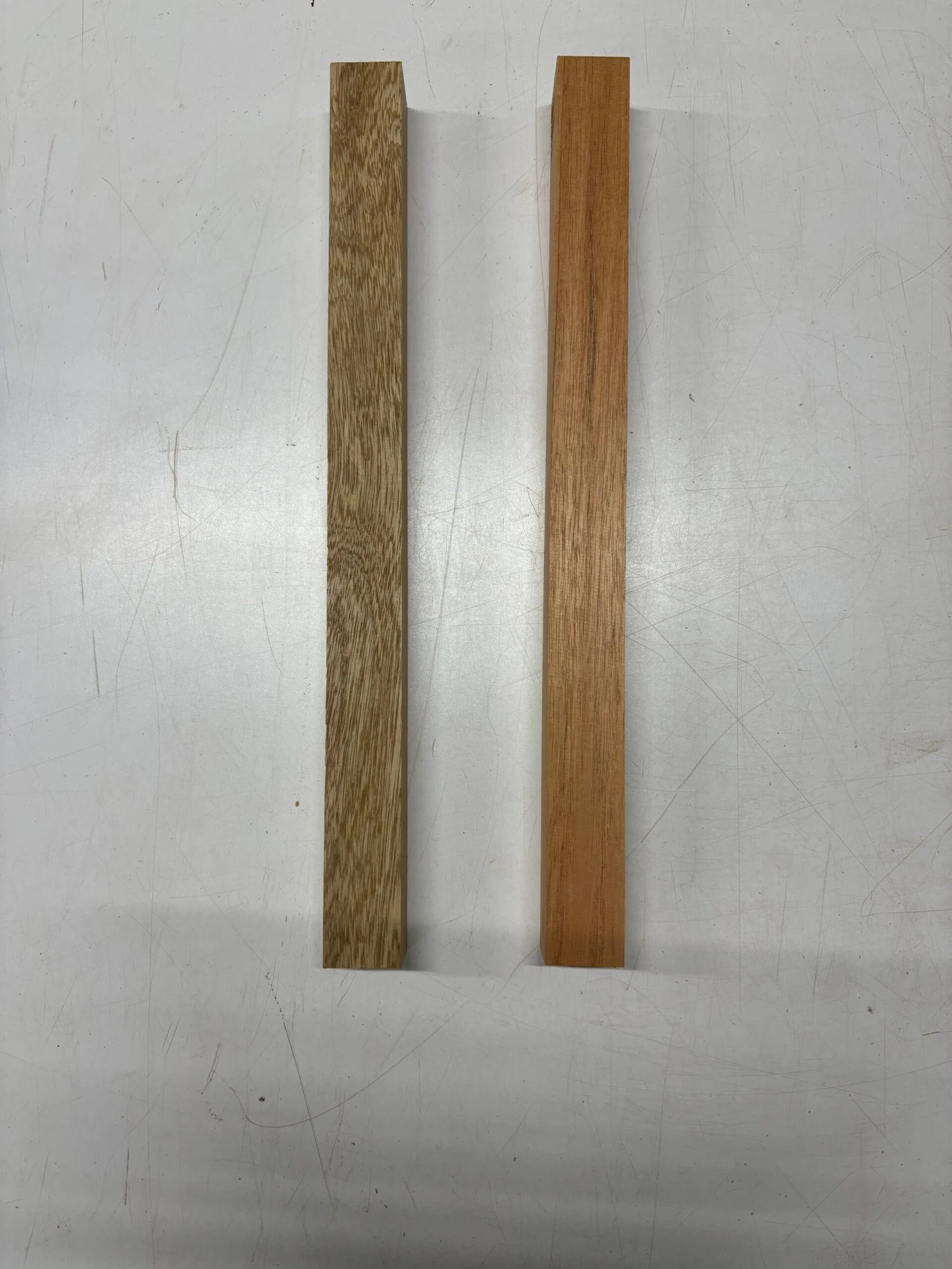 2 Pack, 2 Species Honduras Mahogany + White Limba Turning Wood Blank 18"x 1-1/2"x 1-1/2" #2467 - Image 2