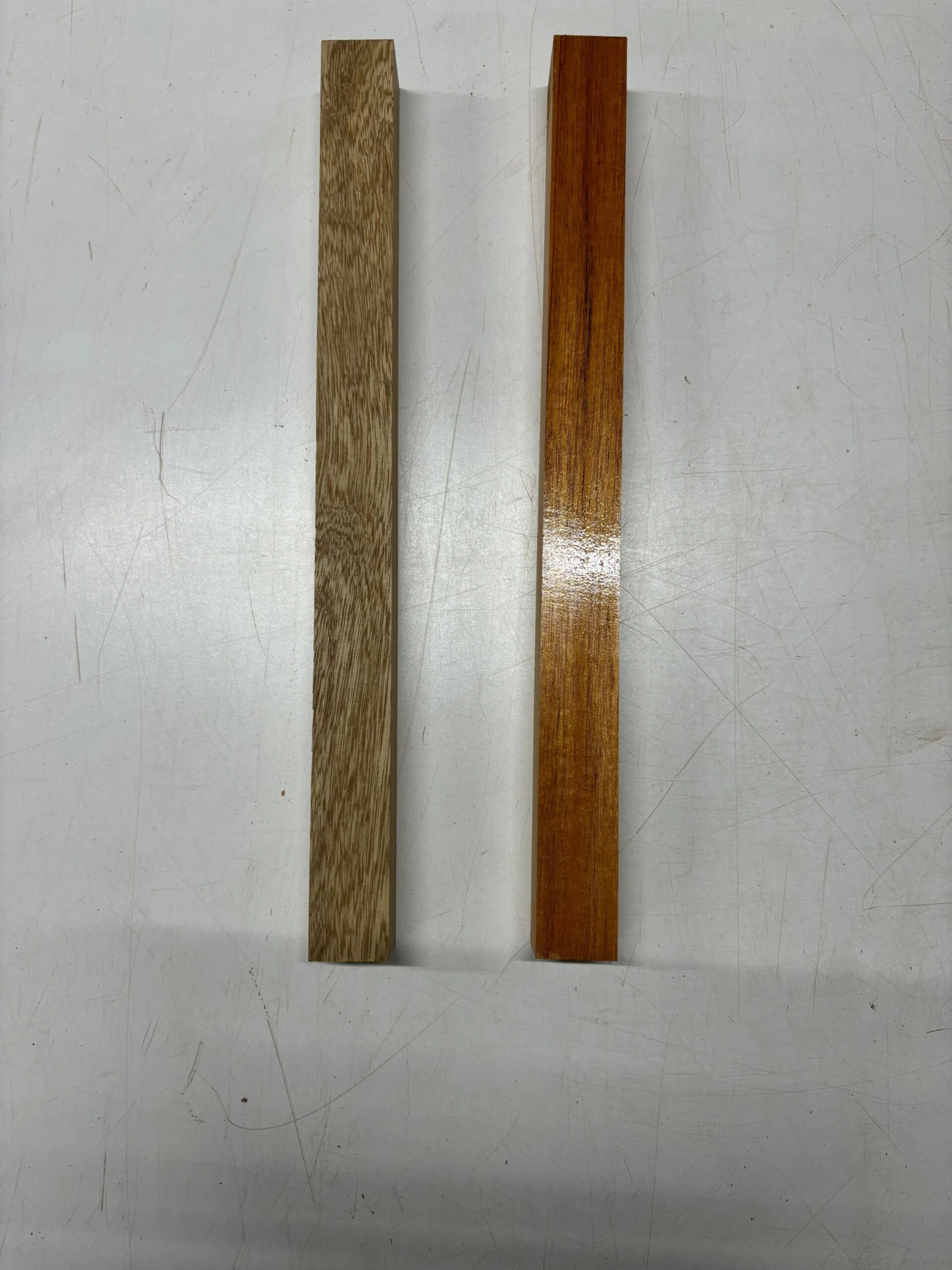 2 Pack, 2 Species Honduras Mahogany + White Limba Turning Wood Blank 18"x 1-1/2"x 1-1/2" #2467 - Image 3