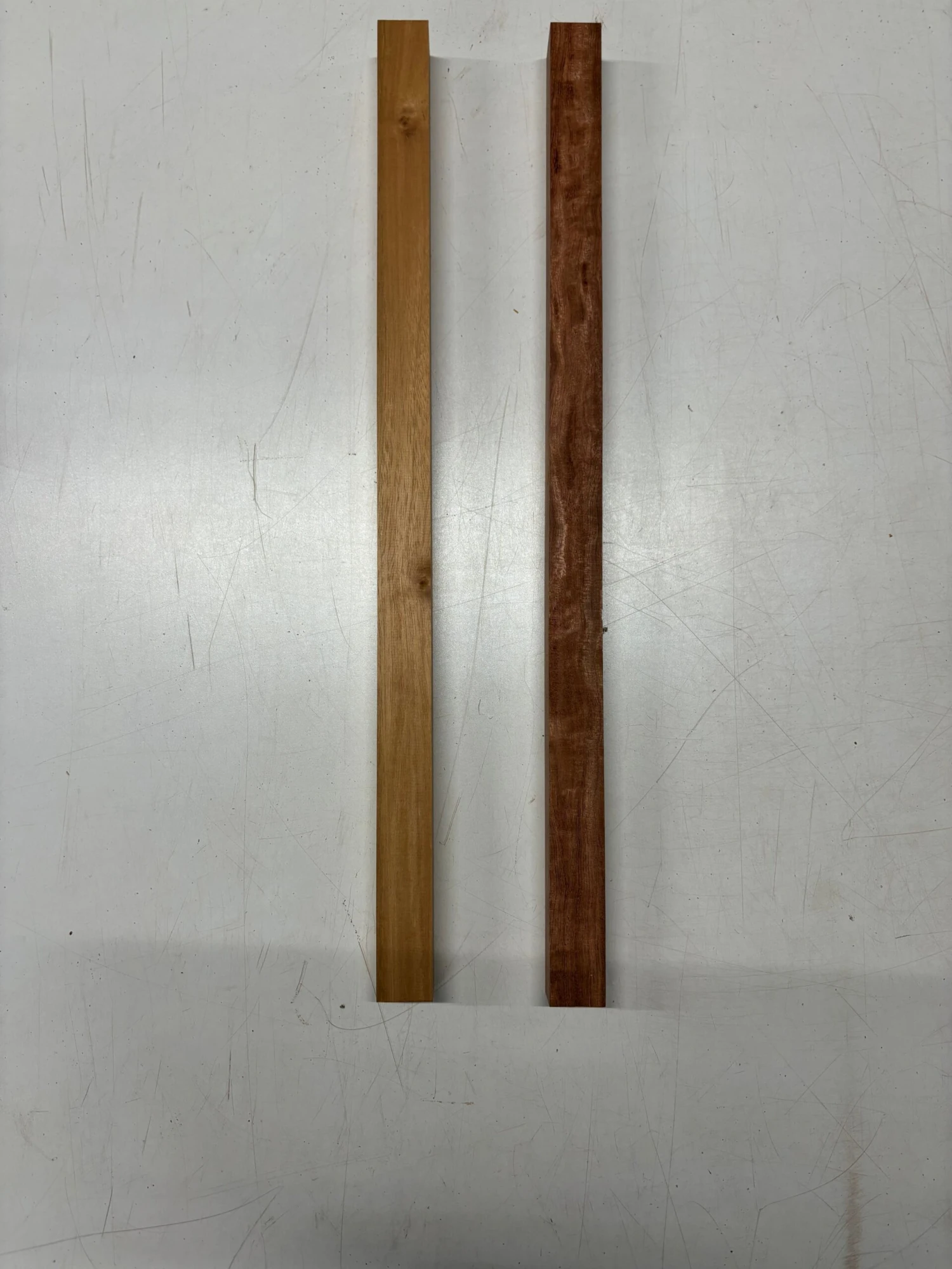 2 Pack, 2 Species Bubinga + Honduras Mahogany Turning Wood Blank 24"x 1-1/4"x 1-1/4" #2482 - Image 2