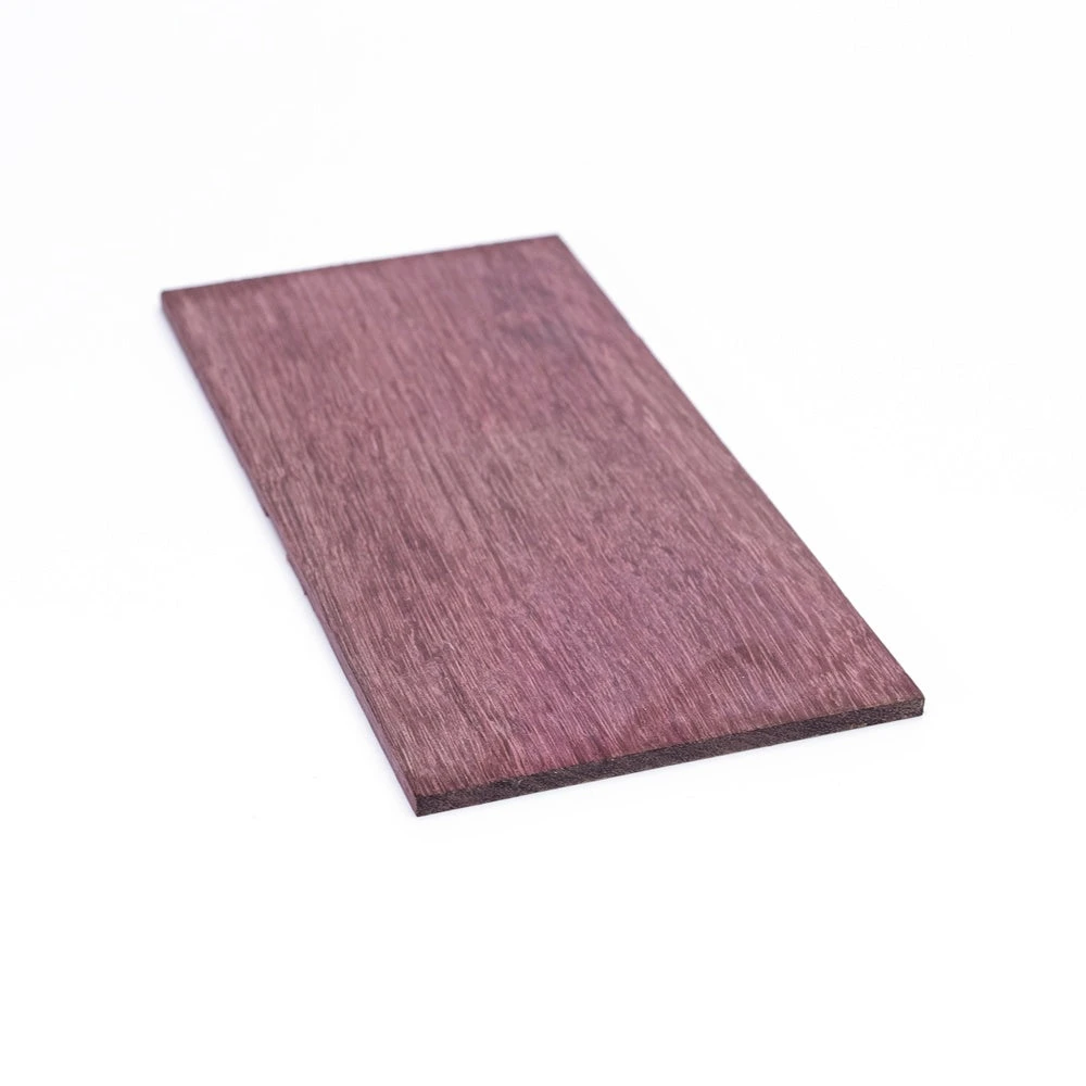 Purpleheart Wood Veneer | Marquetry Inlay - 200mm X 100mm X 4mm