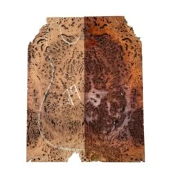 Australian Red Gum Burl Acoustic/ Electric Guitar Wood Drop Top Set | 21" X 14" X 3/8"#79