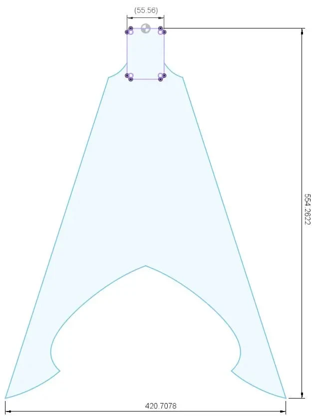 Pre-Cut Guitar Bodies- #Model V-TC - Image 2