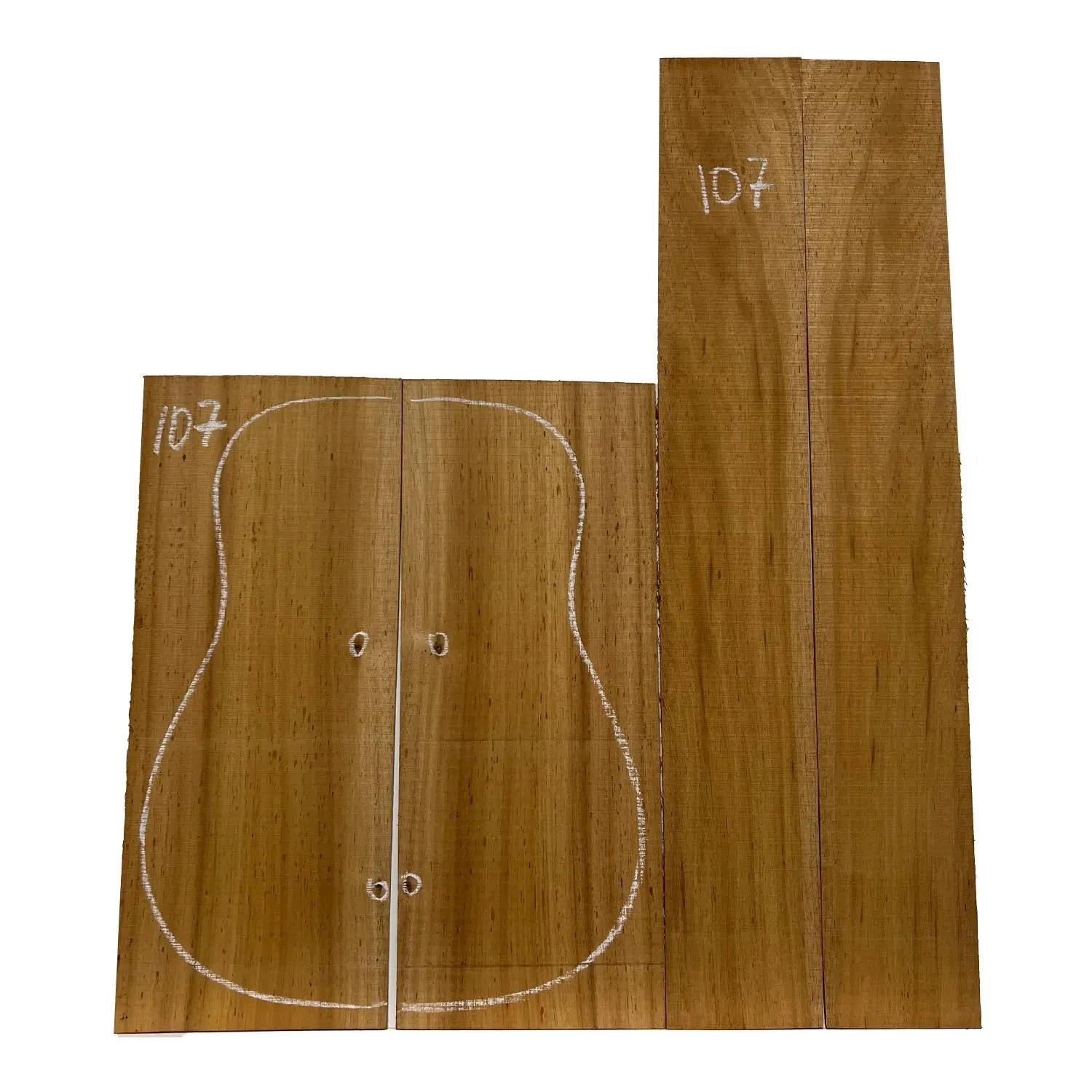 Acacia Dreadnought Guitar Back & Side Set #107