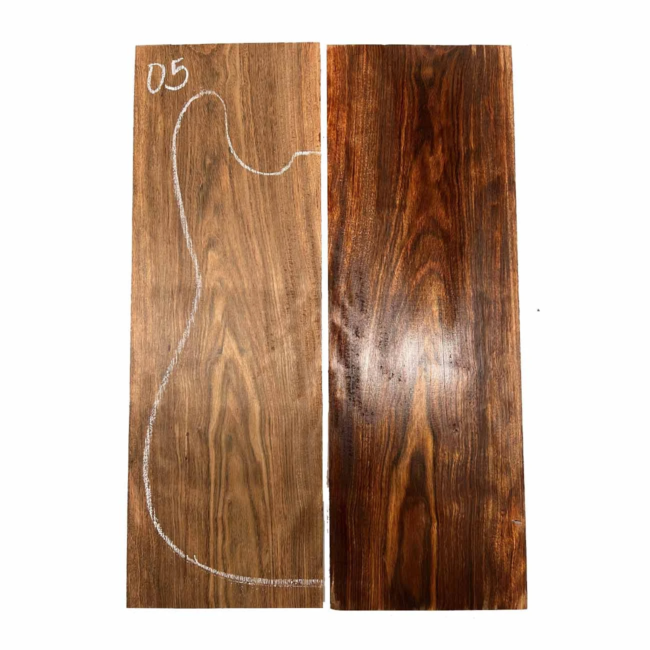 Chechen/Caribbean Rosewood Bookmatched Guitar Drop Tops 21" X 7" X 3/8" #05 - Image 5