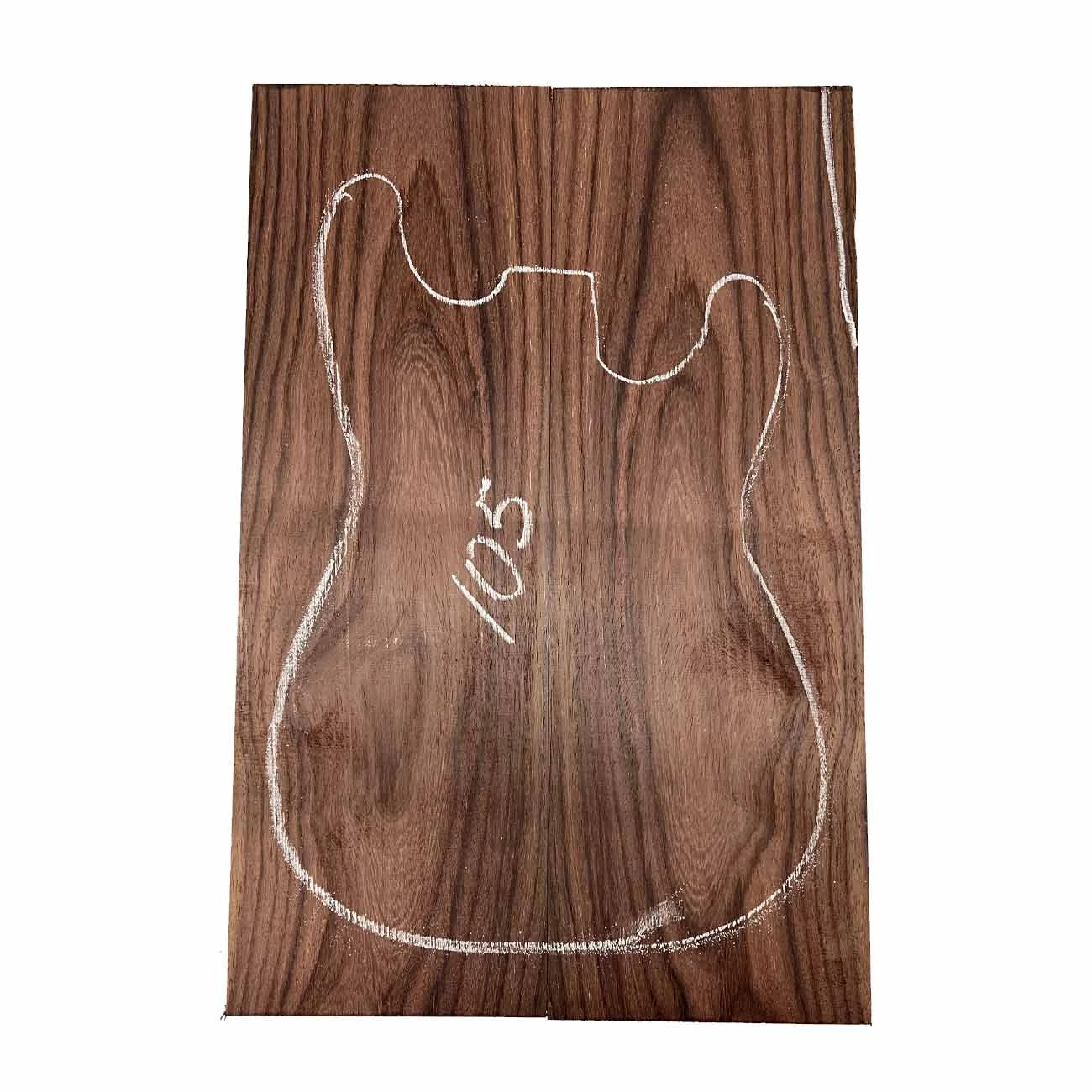 East Indian Rosewood Electric Guitar Drop Top | Book Matched Sets21" X 7-1/4" X 3/8" #105 - Image 2