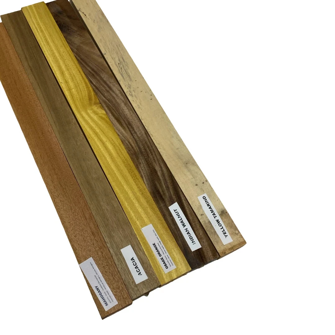 Combo Of 10 , 3/4" Lumber Boards | Cutting Board Blocks |Mahogany, Acacia, Osage Orange, Indian Walnut, Tamarind - Image 2
